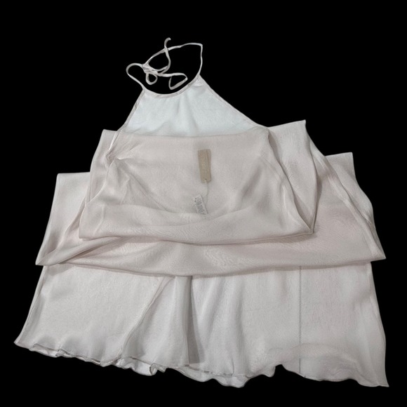 SKIMS Romance Chiffon Halter Silk Slip Dress Dove XS - Picture 10 of 11